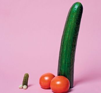penis mic și mărit pe exemplul legumelor